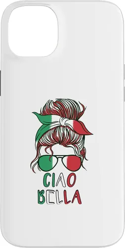 Vista 15 de Ciao Bella Italian Woman with Sunglasses Flag Italy Colors Case for iPhone 17