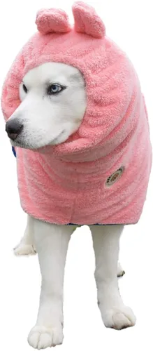 Vista 15 de DERPYCHAPPY Bata de Toalla Premium para Perros y Albornoz para Perros para Secar Perros Hecho en Corea Toalla de Baño de Microfibra Súper