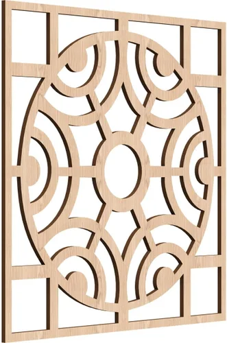 Vista 8 de Walton Paneles de pared decorativos de madera con calado, pequeños, 11 3/8 pulgadas de ancho x 11 3/8 pulgadas de alto x 1/4 pulgadas de alto, nogal