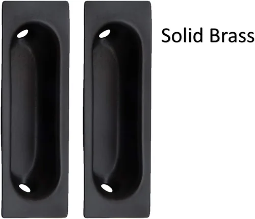 Vista 2 de QCAA Tirador rectangular de latón macizo, 3 "x 1-1/8 x3/8, US10B bronce aceitado, ORB 2 paquetes, fabricado en Taiwán
