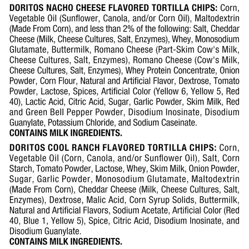 Vista 5 de Doritos Mezcla (queso nacho y rancho fresco), 1 onza (paquete de 10)