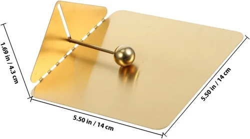 Vista 2 de Cabilock Stainless Steel Napkin Holder Flat Square with Weighted Arm Large Gold Hand Towel Dispenser for Kitchen Dining Restaurant Table Use