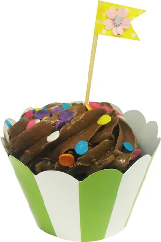 Vista 11 de AllyDrew Envolturas para cupcakes de tamaño estándar (juego de 20), color negro