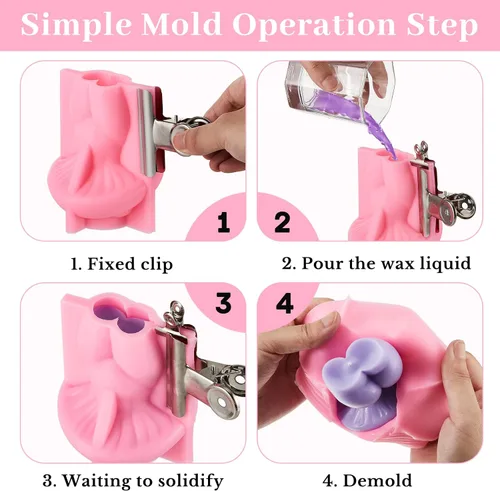 Vista 3 de Fabbay Moldes corporales de hongos y mujeres, molde de silicona para manualidades, moldes para velas femeninas, moldes para hacer velas, moldes