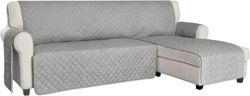 Vista 10 de ISSUNTEX - Fundas de sofá seccional para perros, funda reversible en forma de L para sofá, protector de chaise lounge resistente al agua