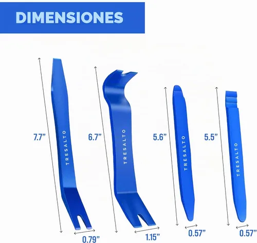 Vista 3 de Juego de herramientas de extracción de molduras - 4 piezas de kit de herramientas de palanca de plástico sin arañazos para el interior del automóvil