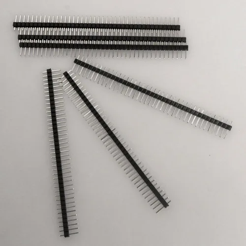 Vista 7 de 60 piezas Breakaway Pin Header, 40 pines 0.100 in recto solo fila macho conector de cabeza de pin para Arduino Prototipo Shield