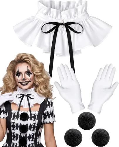 Vista 17 de Jecery 5 piezas de accesorios de payaso disfraz de Halloween Color 4