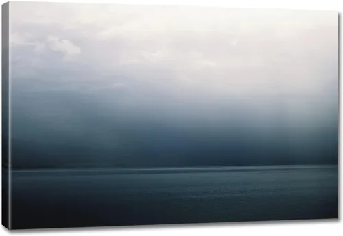 Vista 18 de Lienzo abstracto grande para pared, pinturas artísticas modernas de acuarela, fantasía negra y azul, graffiti colorido sobre fondo blanco