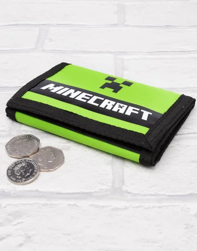 Vista 3 de Minecraft Billeteras Juego Negro O Verde Creeper Monedero Monedero Talla única, Verde