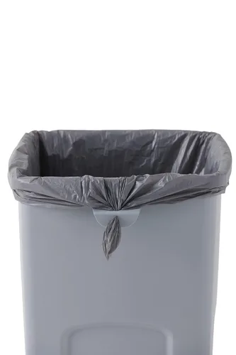 Vista 2 de Rubbermaid Commercial - bote de basura cuadrada intocable, cuadrado, Gris