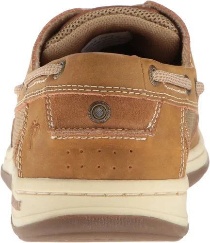 Vista 3 de Margaritaville Zapato náutico de encaje para hombre, color marrón claro, talla 9.5 de EE. UU