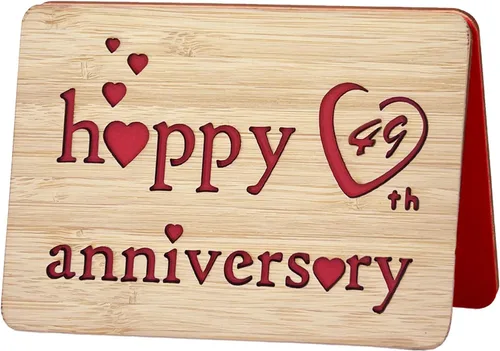 Vista 19 de Tarjeta de felicitación de madera para el primer aniversario, hecha a mano, 1 año, aniversario de boda, tarjeta de primer aniversario para ella, él