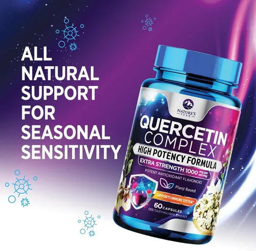 Vista 7 de Suplemento de quercetina – Antioxidante extra fuerte para apoyo inmunológico y salud respiratoria – Alta absorción – Quercetina dihidrato 1000 mg