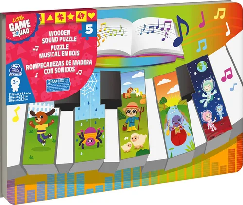 Vista 2 de Spin Master - Rompecabezas de madera con notas de piano, para familias y niños a partir de 3 años