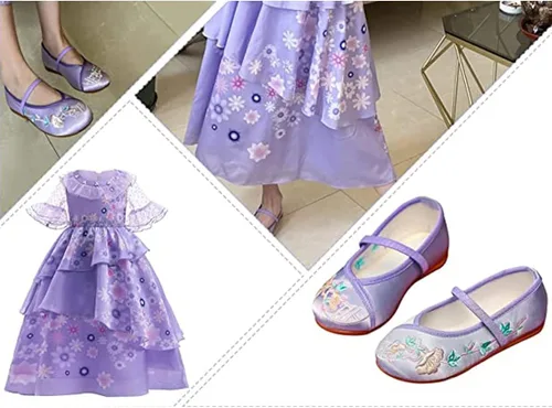 Vista 5 de Bkotoo Encanto Mirabel - Zapatos de vestir para niñas - Cosplay Isabela Madrigal Princess Costume Shoes