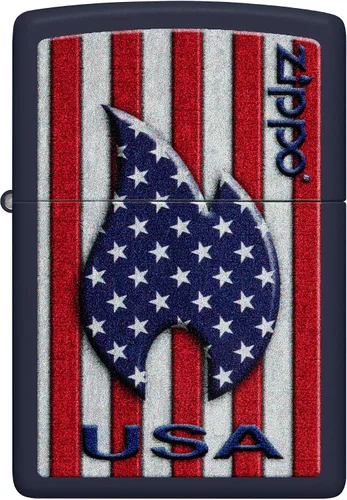Vista 78 de Zippo encendedores con la bandera de EE. UU.