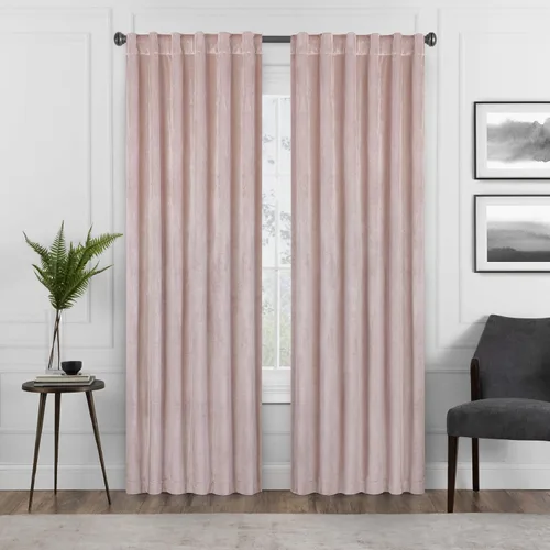 Vista 14 de Eclipse Absolute Zero Harper - Cortinas opacas de terciopelo con aislamiento térmico y bolsillo para cortinero para dormitorio, panel individual, 50