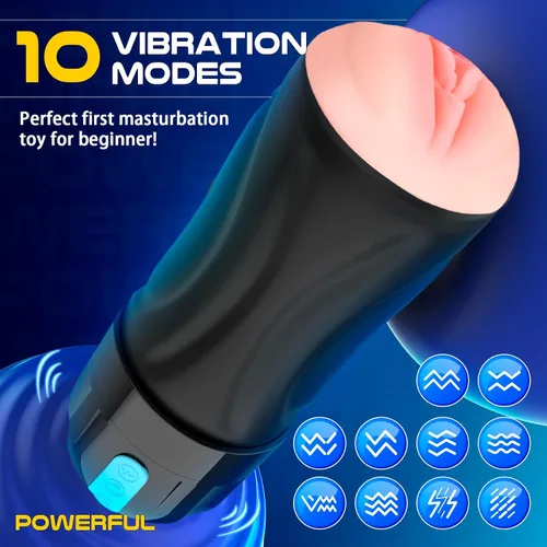Vista 4 de Juguetes sexuales para adultos para hombres, Movakativ masturbador masculino de succión con bomba de pene, 10 vibraciones y 5 succiones, vibrador