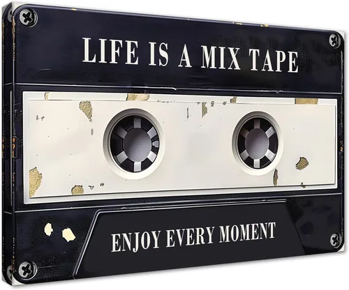 Vista 74 de Novatique Arte de Pared de Cinta de Casete Decoración de Sala de Música Póster Impreso Life Has No Rewind Casete Lienzo Arte de Pared Pósters