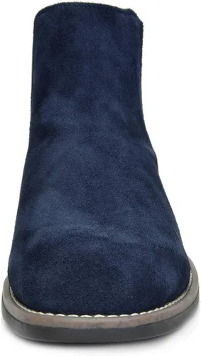 Vista 4 de Bruno Marc - Botines tipo Chelsea de gamuza y piel para hombre