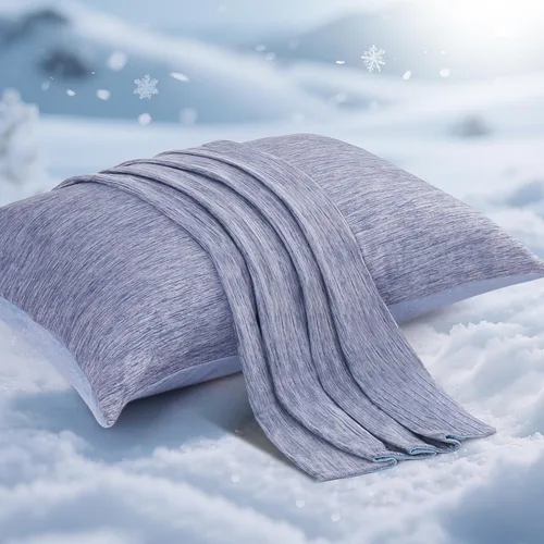 Vista 18 de Elegear Fundas de almohada refrescantes para personas que duermen con calor, fundas de almohada refrescantes japonesas Q-Max 0.5, en ambos lados
