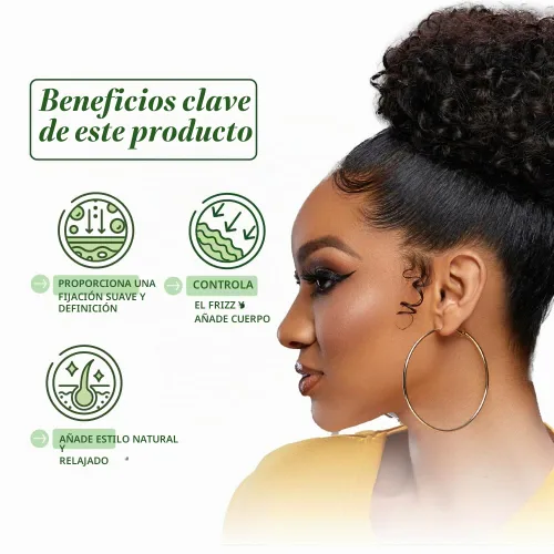 Vista 6 de ORS Set de envoltura de aceite de oliva Hold & Shine Mousse infundida con aceite de coco para un brillo reparador, 7 onzas