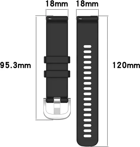 Vista 5 de Generic Paquete de 5 correas de reloj de 0.709 in compatibles con Huawei Watch GT4 41MM/Garmin Venu 3S/Forerunner 265S Correa de repuesto