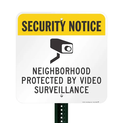 Vista 3 de SmartSign Letrero "Barrio Protegido por Videovigilancia" Aluminio de 18" x 18