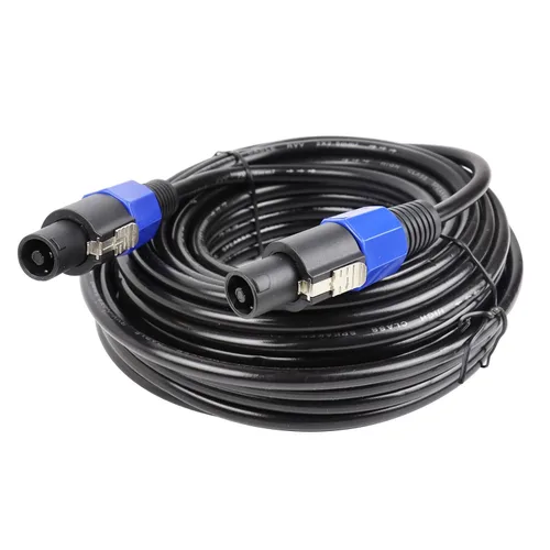 Vista 14 de HBU Paquete de 1 cable Speakon a Speakon de 3 pies (4 conductores, 12 AWG), 1 cable macho NL4FC de 3 pies de altavoz, Pro PA DJ Studio, escenario