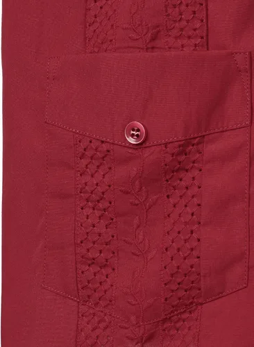 Vista 5 de VATPAVE Camisas de guayabera cubana con botones de manga corta para hombre
