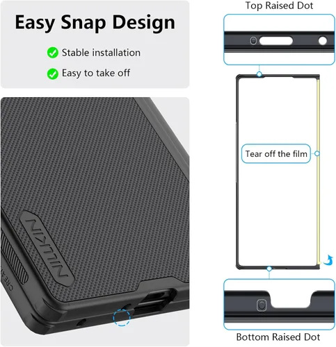 Vista 4 de Nillkin Funda magnética para Samsung Galaxy Z Fold 7 con protector de pantalla separado, [compatible con MagSafe] [Protección de bisagra] Textura
