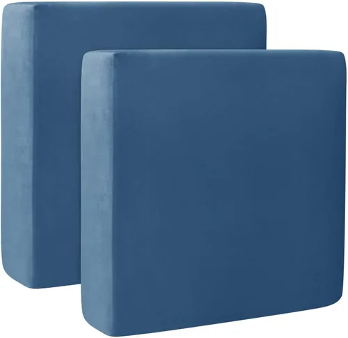 Vista 23 de Fundas de cojín de terciopelo para sofá, funda elástica para cojín de sofá suave, protector de muebles extraíble y lavable para sala de estar, Negro