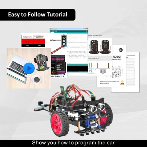 Vista 8 de OSOYOO Kit de coche robot inteligente para Arduino Adulto Adolescente Robótico Asamblea Starter