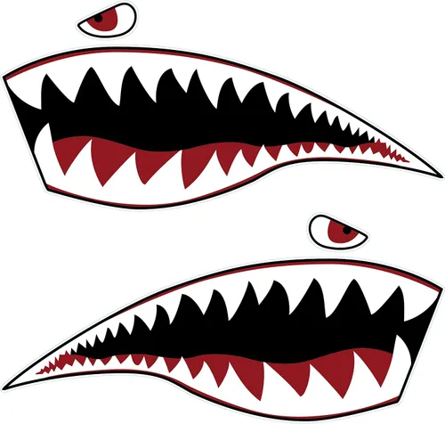 Vista 9 de 2 calcomanías de kayak con dientes de tiburón, impermeables, divertidos, accesorios gráficos para kayak, canoa, pesca, barco, automóvil, camión