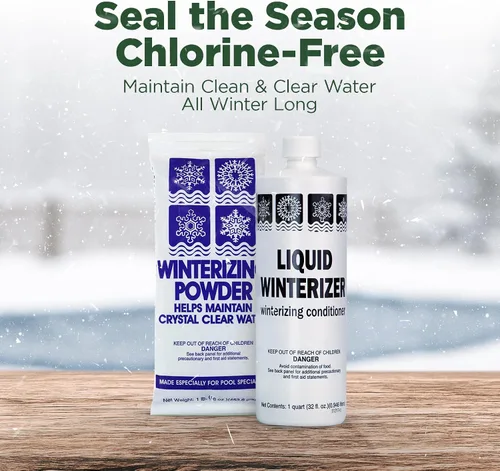 Vista 2 de Rx Clear Kit de cierre de invierno Productos químicos para el invierno sin cloro para piscinas sobre o enterradas Abierto a una piscina