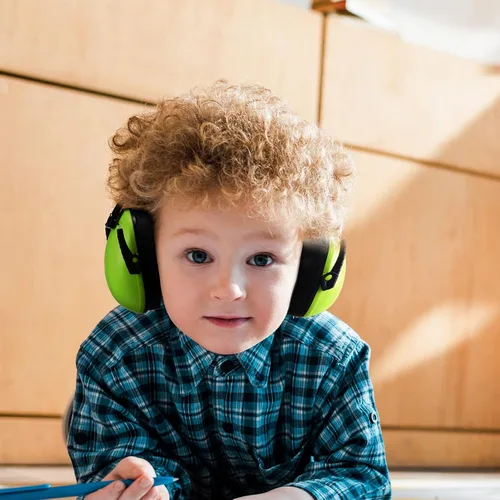 Vista 6 de Yunsailing Orejeras para niños con reducción de ruido de 26 dB, auriculares ajustables de protección para los oídos