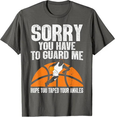 Vista 62 de Camiseta divertida de baloncesto para hombres y mujeres, Negro