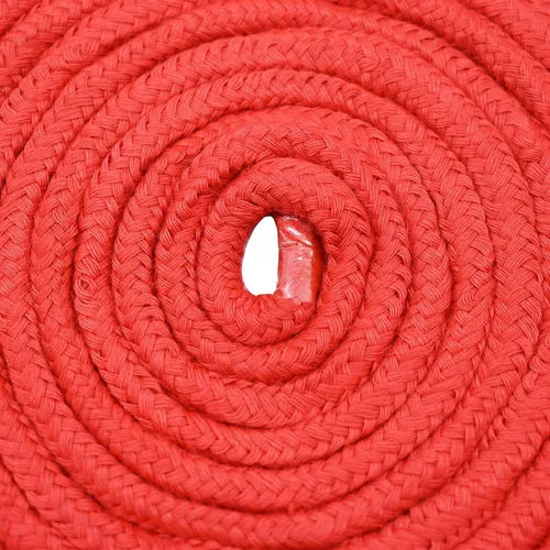 Vista 9 de Maydahui Cuerda larga de algodón de 32 pies (32.8 ft), suave, multiusos, lavable, fuerte, duradera, color rojo, negro y morado