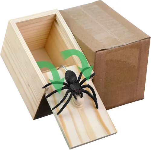 Vista 6 de Caja de araña, juguete de broma, regalo divertido de cumpleaños para hombres y mujeres, regalos sorpresa para marido, hija, hijo, papá o esposa