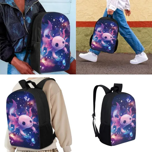 Vista 157 de HUGS IDEA Juego de 3 bolsas escolares con aislamiento térmico para el almuerzo, estuche para lápices