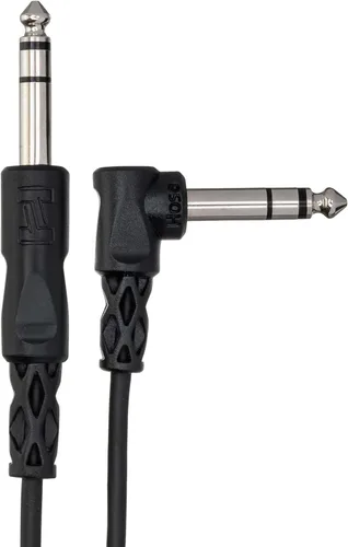 Vista 2 de Hosa CSS-105R Cable de interconexión equilibrado TRS de 1/4 pulgadas a ángulo recto TRS de 1/4 pulgadas, 5 pies
