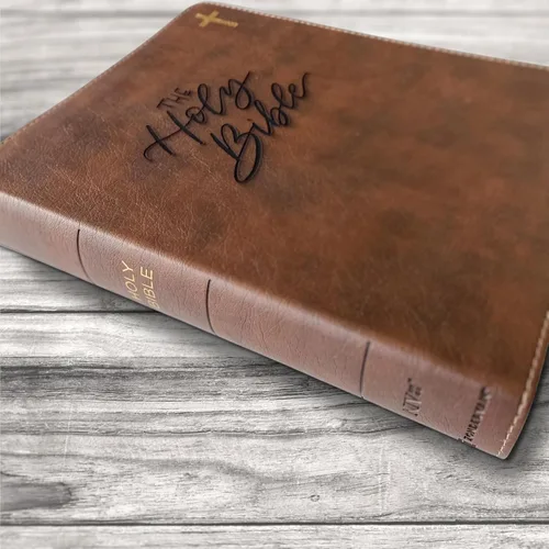 Vista 4 de Biblia grabada a mano con letras y láser NIV Journaling, regalo personalizado, grabado de nombre personalizado disponible