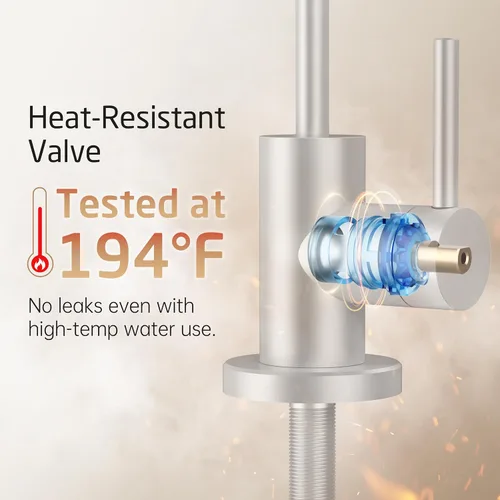 Vista 5 de KES Grifo de agua de ósmosis inversa de acero inoxidable 18/8 sin plomo certificado por NSF para fregadero de cocina, grifo de filtro de agua que se