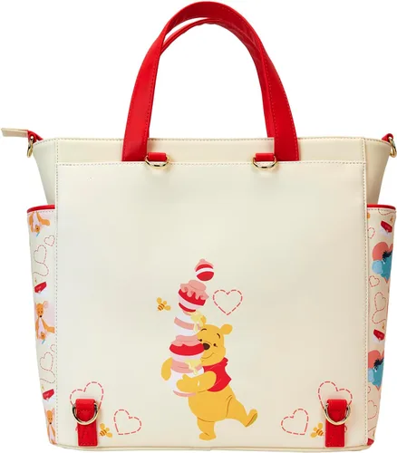 Vista 3 de Loungefly Disney Winnie The Pooh Love - Mochila convertible y bolsa de mano