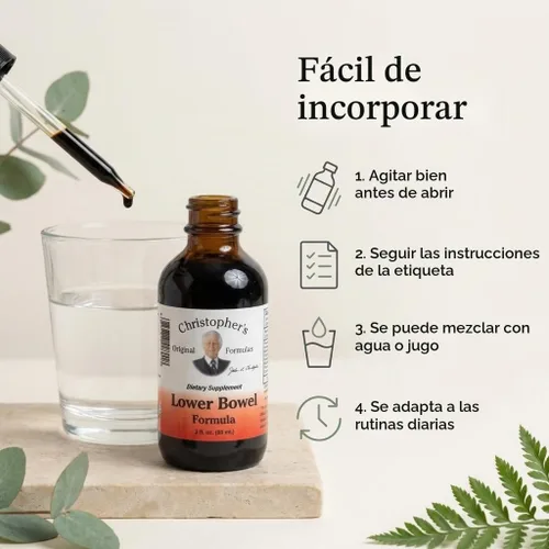 Vista 6 de Christopher's Original Formulas Extracto de intestino inferior, soporte herbario con cáscara sagrada, agracejo y jengibre, líquido de 2 onzas