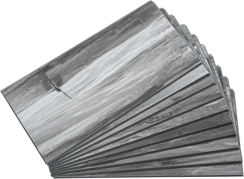 Vista 23 de Palisade Azulejos de vinilo entrelazados impermeables para pared/salpicadero para cocina o baño en mármol español (muestra de 4.5x11 pulgadas)