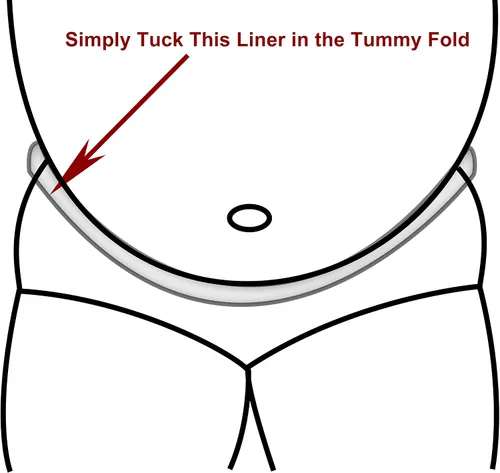 Vista 2 de Forros de abdomen para erupciones de sudor, paño de rizo de algodón + algodón cepillado, forros para debajo del vientre, almohadilla para el vientre