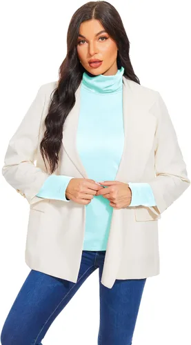 Vista 5 de Cuello de tortuga de algodón con forro polar para mujer, ropa interior térmica de manga larga, cuello alto, 12 paquetes