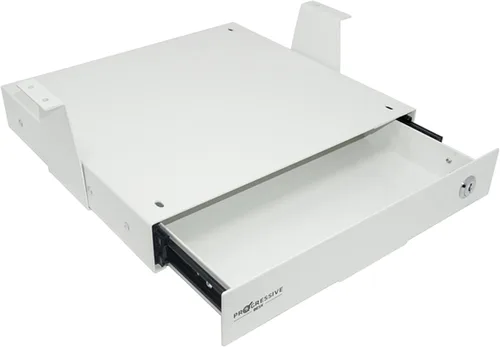 Vista 3 de PROGRESSIVE AUTOMATIONS Cajón de montaje debajo del escritorio para escritorio de pie, blanco, grande, DS-01-Blanco